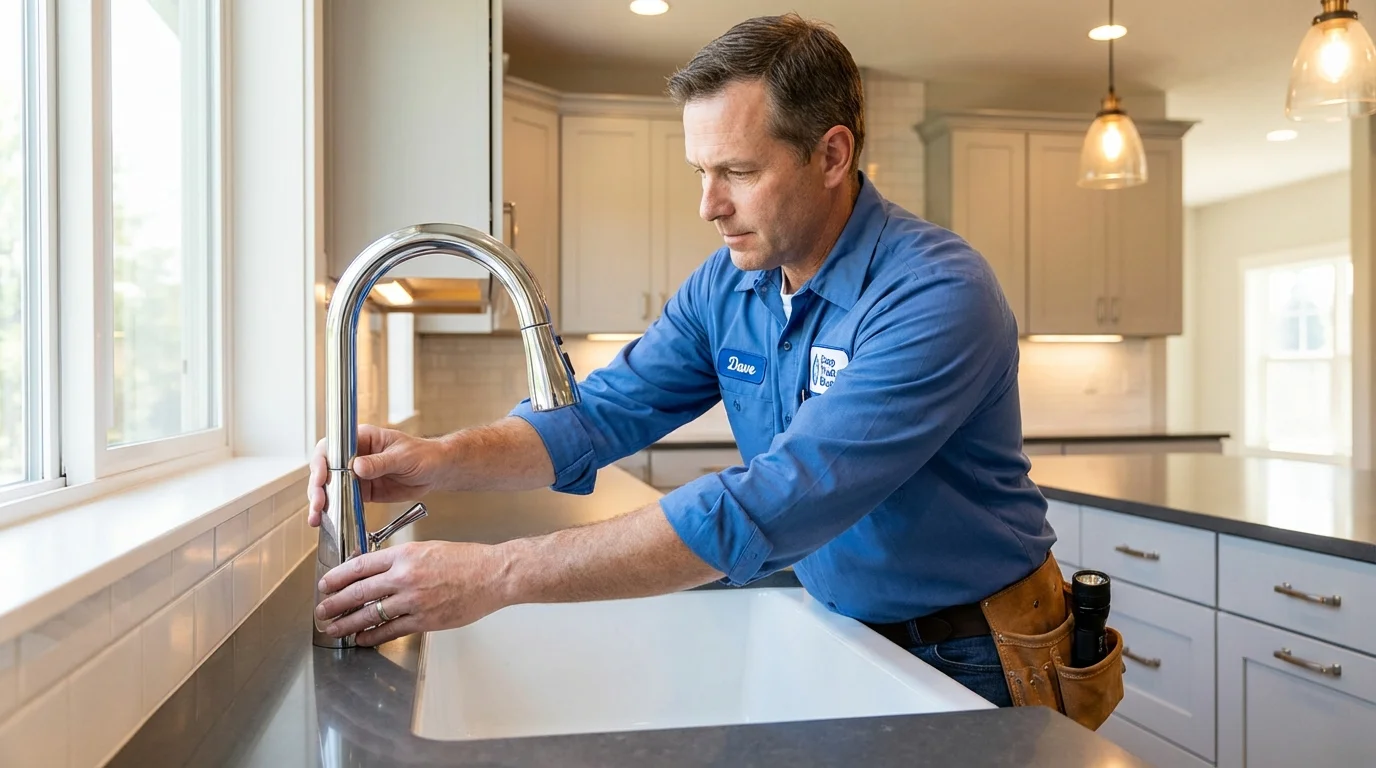 Kitchen faucet installation by Johns Plumbing LLC in Orrville