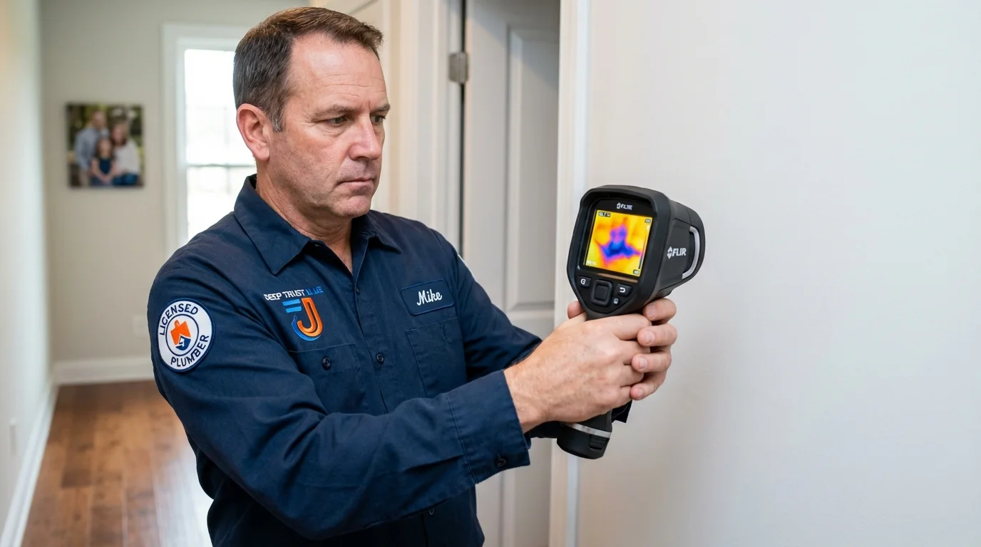 Thermal imaging leak detection by Johns Plumbing LLC in Orrville